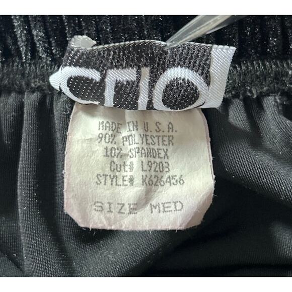 Vintage Clio Women’s Medium Black Velvet Evening Beaded Hem Stretchy Waist Skirt - Picture 6 of 6